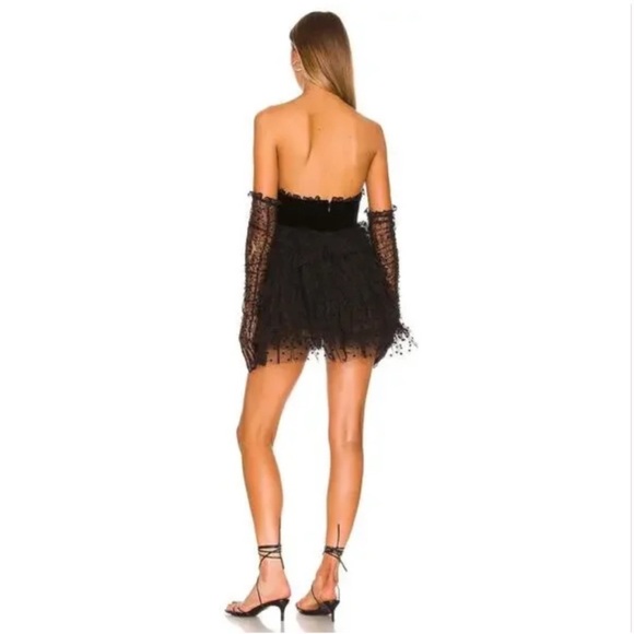 NWT For Love And Lemons Black Off Shoulder Jourdan Dress - Picture 3 of 7